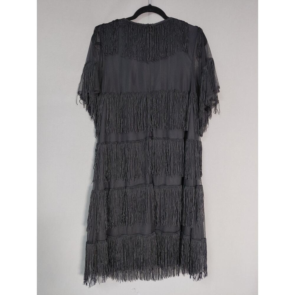 NWT Asos Black Knee Length Lined Dress Women Size 14 - Picture 3 of 13
